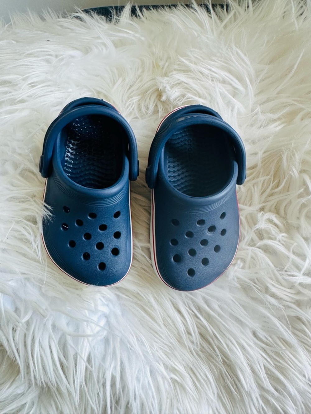 CROCS Kids Navy Blue Slip-On Clog Sandals